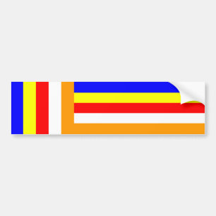 Boeddhisme - Boeddhistische vlag Bumpersticker