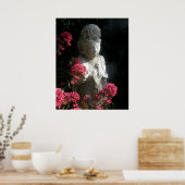 Boeddhisme Poster Goddess Kuan Yin Buddha Flowers (Keuken)