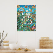 Boeddhisme print - De negen geesteszieken Samatha (Keuken)