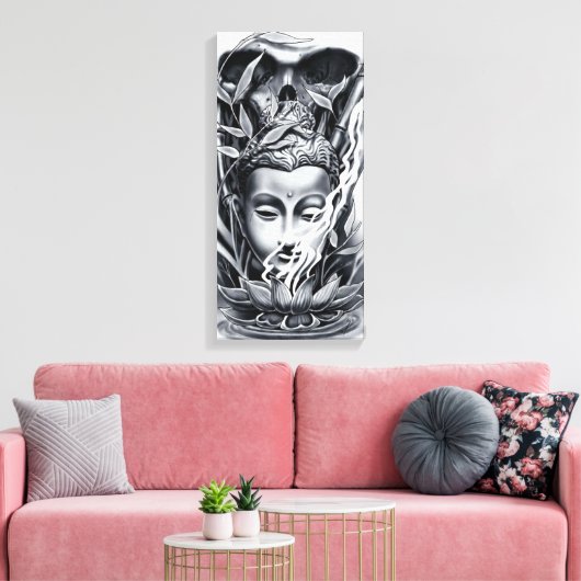 boeddhist canvas afdruk (Insitu (Woonkamer))