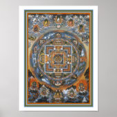 Boeddhist Mandala Afdrukken 12 x 16 Poster (Voorkant)