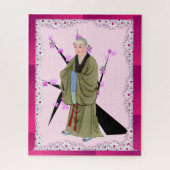 Boeddhist Monk Jigzaag Puzzle Legpuzzel (Verticaal)
