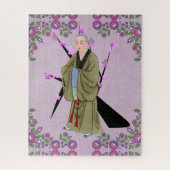 Boeddhist Monk Jigzaag Puzzle Legpuzzel (Verticaal)