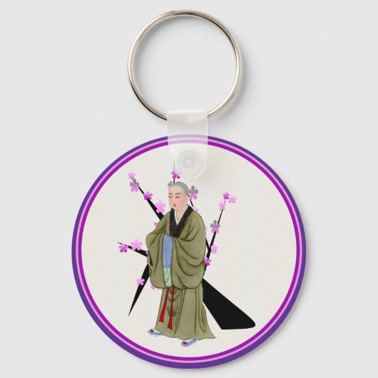 Boeddhist Monk Sleutelhanger (Achterkant)