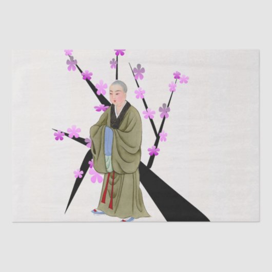Boeddhist Monk Tissue Paper Tissuepapier (Voorkant)