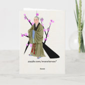 Boeddhist Monk Wenskaart Kaart (Achterkant)