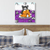 Boeddhist Tuxedo Meditation Cat Canvas Afdruk (Insitu (Slaapkamer))