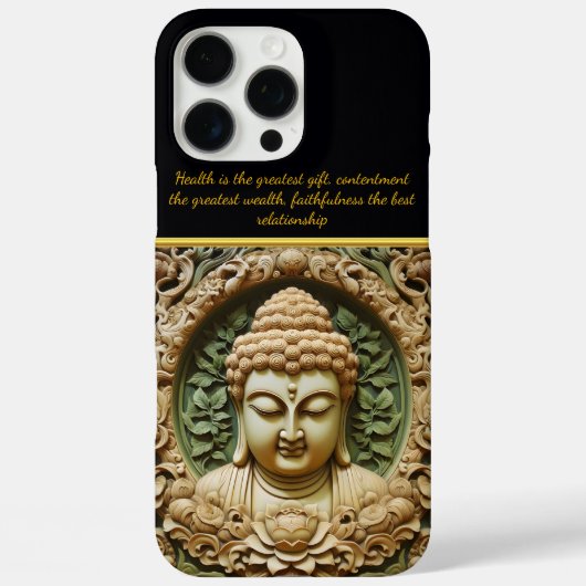 Boeddhistisch beeldhouwen met bladeren en bollen Case-Mate iPhone case (Achterkant)