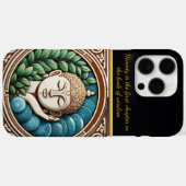 Boeddhistisch beeldhouwen met bladeren en bollen Case-Mate iPhone case (Achterkant (horizontaal))