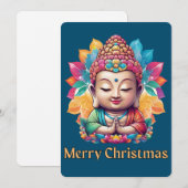 boeddhistisch kerstfeest feestdagenkaart (Voorkant / Achterkant)