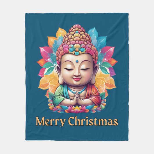 boeddhistisch kerstfeest fleece deken (Voorkant)