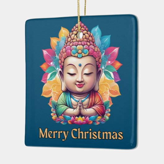 boeddhistisch kerstfeest keramisch ornament (Links)