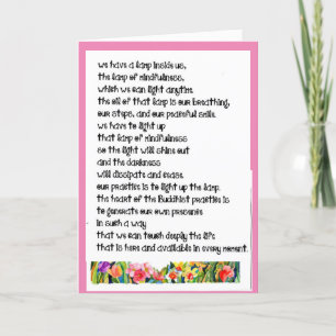 Boeddhistisch "we hebben een lamp in ons + H2Ocolo Bedankkaart