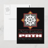 Boeddhistische achtvoudig pad briefkaart (Voorkant / Achterkant)