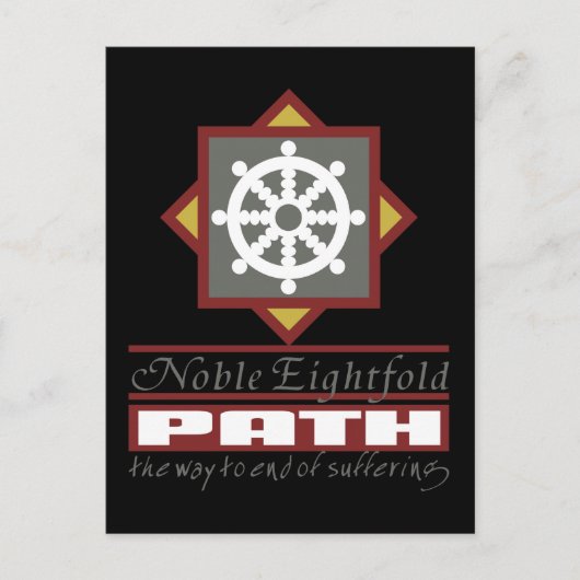 Boeddhistische achtvoudig pad briefkaart (Voorkant)