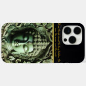 Boeddhistische Carving: Bladeren & Orbs AI Case-Mate iPhone Case (Achterkant (horizontaal))
