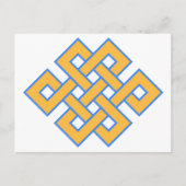 Boeddhistische Eindeloze Knoop Geluks Symbool Briefkaart (Voorkant)