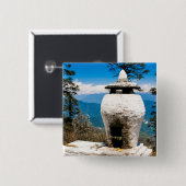 Boeddhistische eredivisie vierkante button 5,1 cm (Voorkant /achterkant)