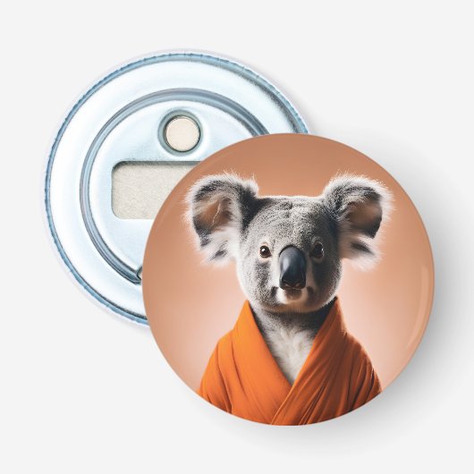 Boeddhistische Koala Button Flesopener (Voorkant)