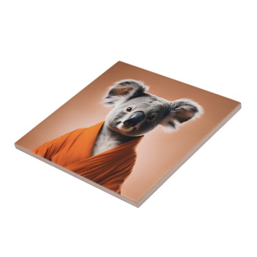 Boeddhistische Koala Tegeltje (Zijkant)