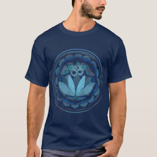 Boeddhistische lotus yoga sanskriet om vintage t-shirt