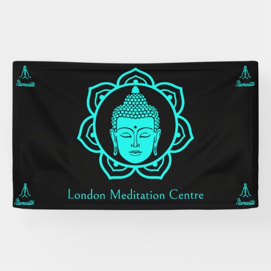 Boeddhistische meditatie  spandoek (Horizontaal)
