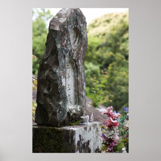 Boeddhistische Memorial Stone Poster (Voorkant)