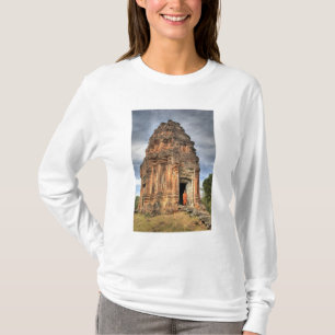 Boeddhistische monnik staand in de deuropening van t-shirt