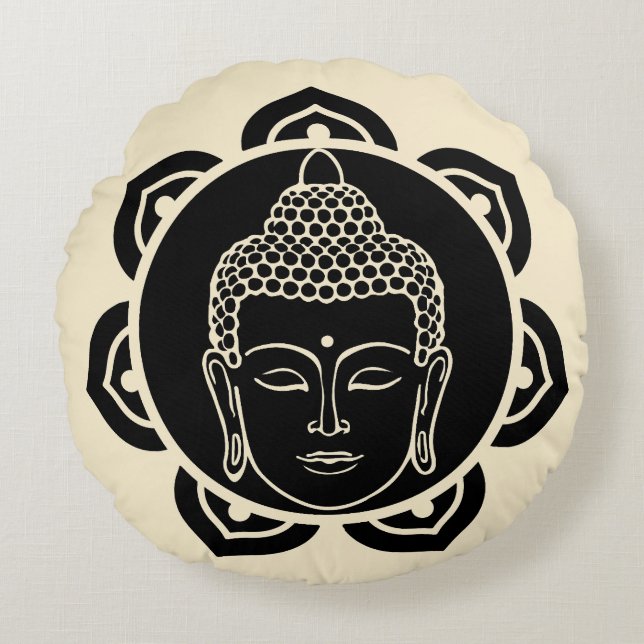 Boeddhistische Nirvana-dag Rond Kussen (Voorkant)