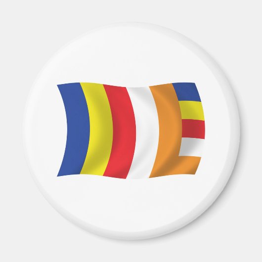 Boeddhistische religie Flag Magnet Magneet (Voorkant)