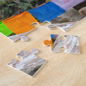 Boeddhistische schildering op rotsen legpuzzel (Zijkant)