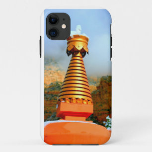 Boeddhistische stoepa met sneeuw iPhone 11 hoesje