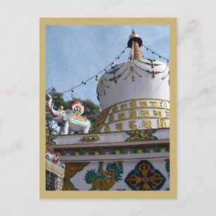 Boeddhistische Stupa Dalai Lama-tempel Dharamsala  Briefkaart