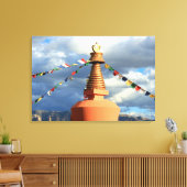 Boeddhistische stupa omwikkeld canvas afdruk (Insitu (Woonkamer))