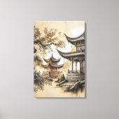 Boeddhistische Tempel Canvas Afdruk (Voorkant)