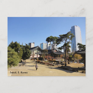 Boeddhistische tempel in Seoul, S.S. Korea Briefkaart