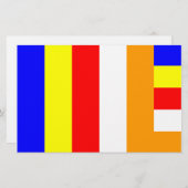 Boeddhistische vlag briefpapier (Voorkant / Achterkant)