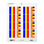 Boeddhistische vlag etiket (Full Sheet)