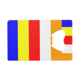 Boeddhistische vlag kredietkaart flessenopener