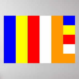 Boeddhistische vlag poster