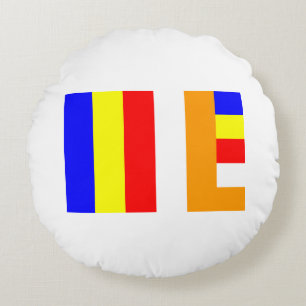 Boeddhistische vlag rond kussen