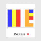 Boeddhistische vlag sticker (Vel)