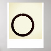 Boeddhistische wiskundige Enso Cirkel, Poster (mat