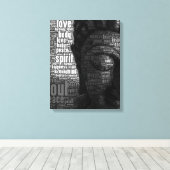 Boeddhistische woorden van Wisdom Canvas Afdruk (Insitu (Houten vloer))