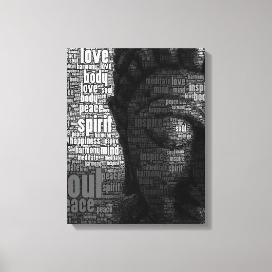 Boeddhistische woorden van Wisdom Canvas Afdruk (Voorkant)