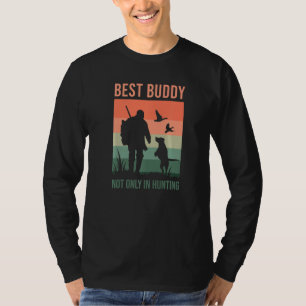 Boeddies in de jacht, vogeljacht, eendenkuikjacht t-shirt