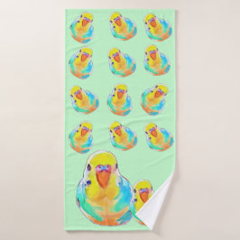  boedgerigar Paraket Bird Cute Badhanddoek
