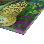 Boedgerigar Paraket Parrots in Ferns Cutting Board Snijplank (Hoek)