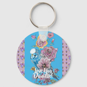 Boedgie Waterverf floral Girls Sleutelhanger