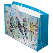 Boedgies Waterverf Gum Tree budgie Groot Cadeauzakje (Achterkant Gekanteld)